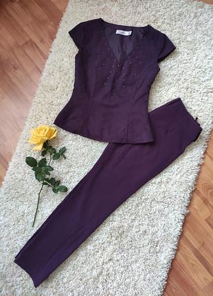 Костюм штани баклажан фіолетовий фиолетовий