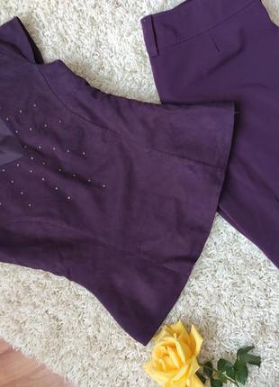 Костюм штани баклажан фіолетовий фиолетовий4 фото