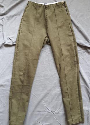 Стильные штаны цвета хаки5 фото