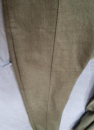 Стильные штаны цвета хаки4 фото