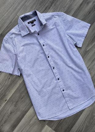 Стильная хлопковая рубашка в принт classic fit michael kors