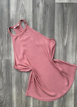 Актуальная майка холтер (американка) в рубчик