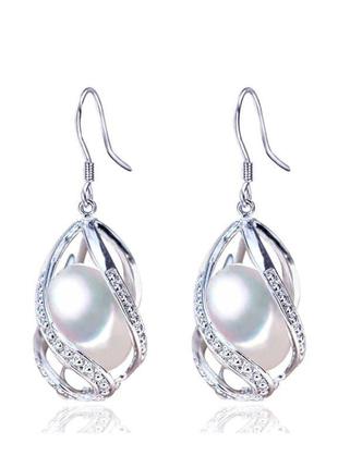Нежные серьги с жемчужинами