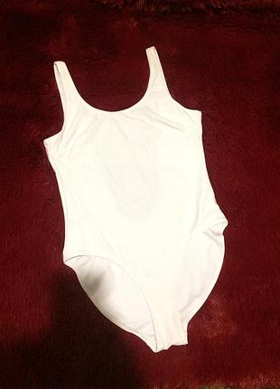 Купальник білий суцільний,сдельний