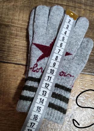 Перчатки шерстяные утеплённые варежки  рукавицы для мальчика хлопчика 7-8 лет 9-102 фото