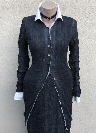 Винтаж,шелк жатка,костюм с юбкой,люкс бренд,issey miyake