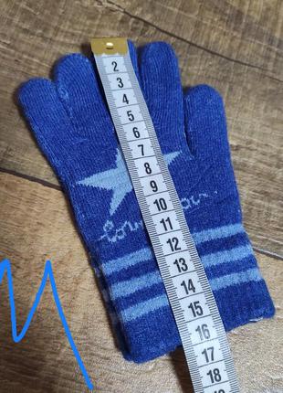 Перчатки шерстяные утеплённые варежки  рукавицы для мальчика хлопчика 7-8 лет 9-105 фото