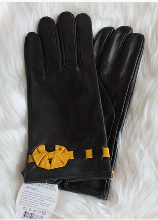 Перчатки. женские кожаные перчатки размер: большой l(8.5)9 фото