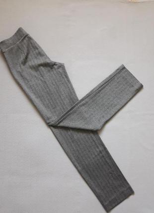 Стильные трикотажные стрейчевые брюки принт ёлочка m&s6 фото
