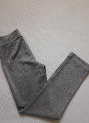 Стильные трикотажные стрейчевые брюки принт ёлочка m&s8 фото