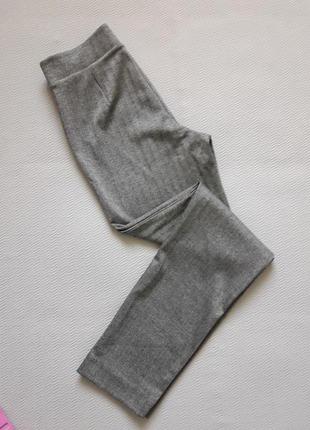 Стильные трикотажные стрейчевые брюки принт ёлочка m&s10 фото