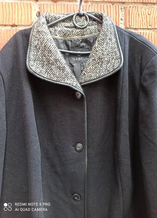 Пальто демисезонное шерсть+кашемир isabell 56-58 woolmark3 фото