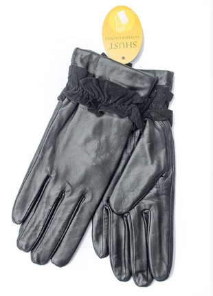Перчатки. женские кожаные перчатки  размер: большой l4 фото