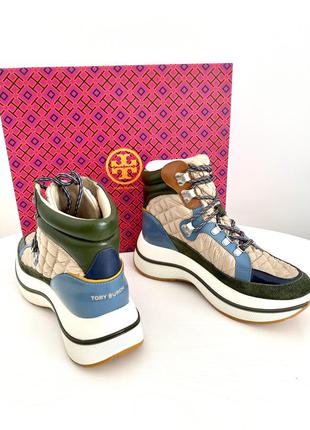 Tory burch женские ботинки высокие кроссовки оригинал осенние зимние жіночі ботінки кросівки9 фото