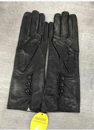 Перчатки. женские кожаные удлиненные перчатки размер: маленький s( 6.5)4 фото