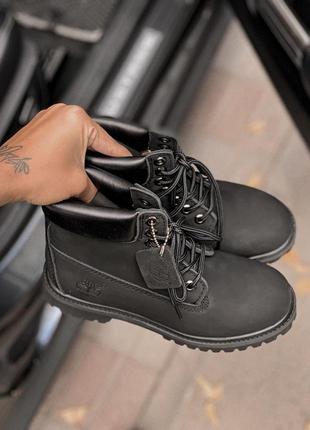Женские ботинки timberland 6 inch premium black термо скидка sale6 фото