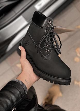 Женские ботинки timberland 6 inch premium black термо скидка sale2 фото