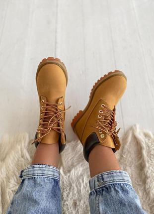 Женские ботинки timberland 6 inch premium ginger термо  скидка sale | жіночі черевики знижка8 фото