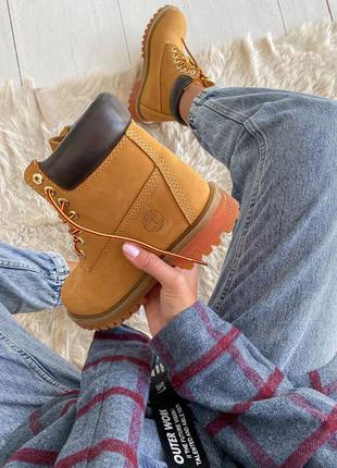 Женские ботинки timberland 6 inch premium ginger термо  скидка sale | жіночі черевики знижка6 фото