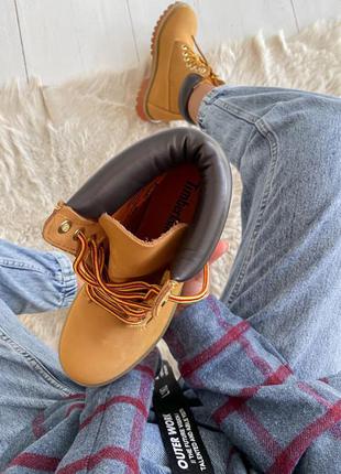 Женские ботинки timberland 6 inch premium ginger термо  скидка sale | жіночі черевики знижка3 фото