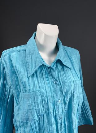 Блузка бирюзовая anne de lacay, качественная2 фото