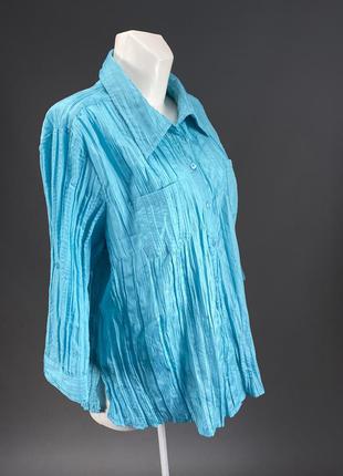 Блузка бирюзовая anne de lacay, качественная3 фото