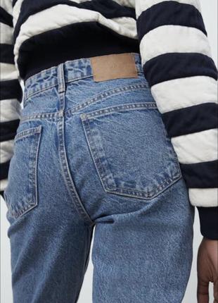 Красивые джинсы момы мом фит зара mom fit zara высокая посадка2 фото