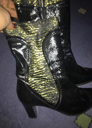 Кожаные итальянские сапоги.