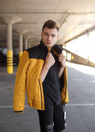 Куртка чоловіча демісезонна ".vidlik" жовто-чорна