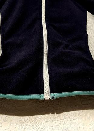 Тёплая толстовка на молнии кофта-куртка спортивная флисовая синяя серая 8-9лет gee jay7 фото