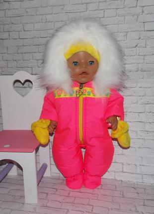 Одежда для кукол-пупсов беби борн, baby born, зимний комбинезон гномик2 фото