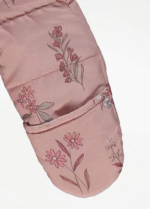 Зимний комбинезон для девочки george pink floral4 фото