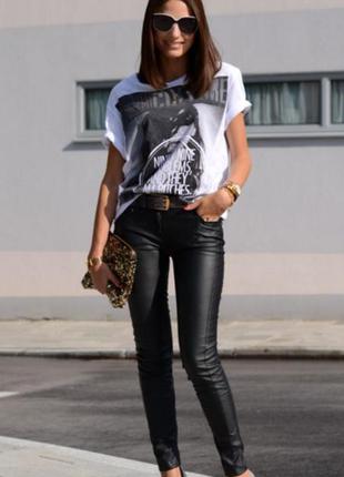 Джинсы-скинни черный графит