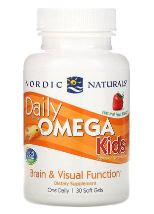 Nordic naturals омега 3 для детей со вкусом натуральных фруктов. 500 мг, 30 капсул