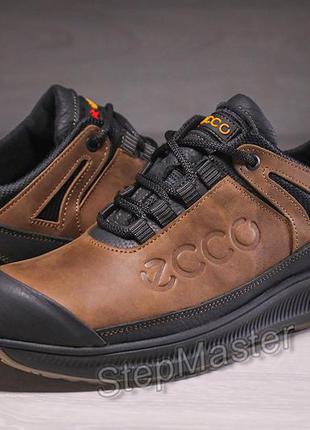 Кроссовки мужские кожаные ecco urban nubuck olive7 фото