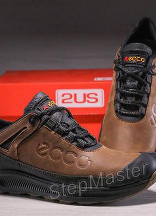 Кроссовки мужские кожаные ecco urban nubuck olive9 фото