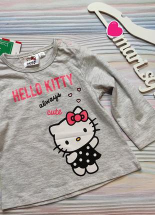 Серый реглан из hello kitty disney р. 12 мес