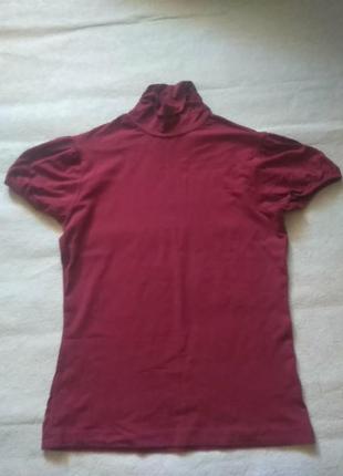 Vcm бордовая вишневая винная футболка с горлом водолазка рукав фонприк