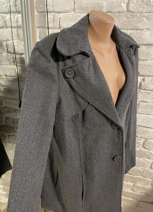 Сіре пальто великий розмір батал3 фото
