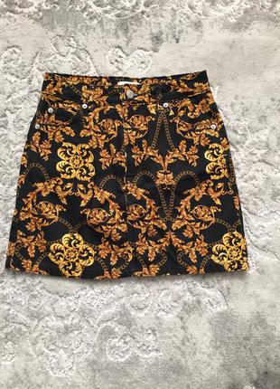 Міні спідниця з орнаментом