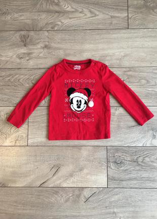 Красная кофточка с mickey mouse 80 р