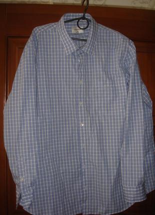 Рубашка мужская 2xl батал размер 52-54 с длинным рукавом новая