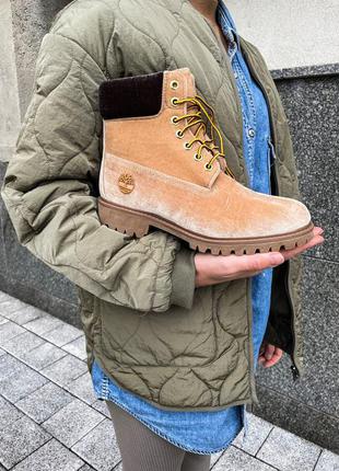 Timberland off-white ginger, женские ботинки весна-осень , ботинки тімберленд5 фото