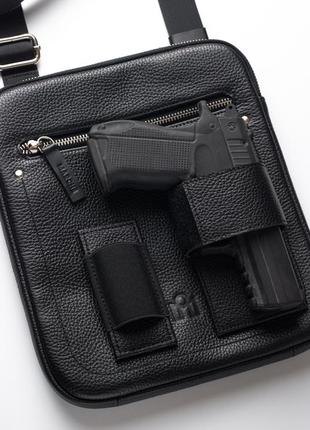Шкіряна сумка кобура для пістолета носіння зброї8 фото
