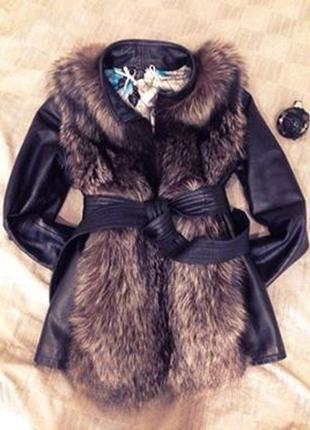 Жилет, куртка, шуба з натуральної чорнобурки3 фото