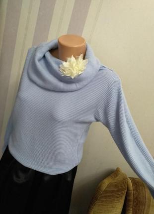 Свитер пуловер с шикарным составом шерсть кашемир  вискоза шелк5 фото
