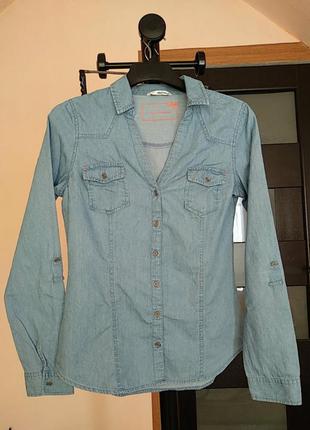 Женская рубашка с длинным  рукавом бренда tally weijl.р/40;170/88/а.