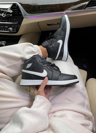 ❄️кросівки зимні найк джордан❄️36рр - 45рр❄️ nike air jordan 1 black fur, зимові кросівки найк з хутром6 фото