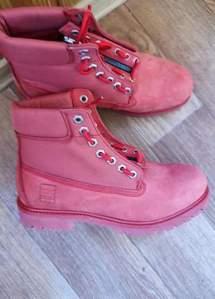 Женские красные кожаные ботинки preppy emmi farra6 фото