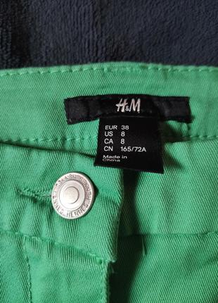Зеленые джинсы с высокой посадкой h&m6 фото